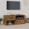 vidaXL - Tv-meubel - 100x35x40 - cm - bewerkt - hout - gerookt - eikenkleurig