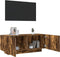 vidaXL - Tv-meubel - 100x35x40 - cm - bewerkt - hout - gerookt - eikenkleurig