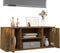 vidaXL - Tv-meubel - 100x35x40 - cm - bewerkt - hout - gerookt - eikenkleurig