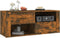 vidaXL - Tv-meubel - 100x35x40 - cm - bewerkt - hout - gerookt - eikenkleurig