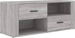 vidaXL - Tv-meubel - 100x35x40 - cm - bewerkt - hout - grijs - sonoma - eikenkleurig