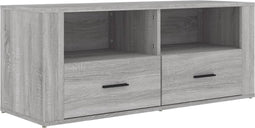 vidaXL - Tv-meubel - 100x35x40 - cm - bewerkt - hout - grijs - sonoma - eikenkleurig