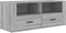 vidaXL - Tv-meubel - 100x35x40 - cm - bewerkt - hout - grijs - sonoma - eikenkleurig