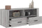 vidaXL - Tv-meubel - 100x35x40 - cm - bewerkt - hout - grijs - sonoma - eikenkleurig