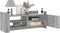 vidaXL - Tv-meubel - 100x35x40 - cm - bewerkt - hout - grijs - sonoma - eikenkleurig