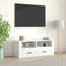vidaXL - Tv-meubel - 100x35x40 - cm - bewerkt - hout - hoogglans - wit