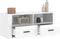vidaXL - Tv-meubel - 100x35x40 - cm - bewerkt - hout - hoogglans - wit