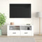 vidaXL - Tv-meubel - 100x35x40 - cm - bewerkt - hout - hoogglans - wit