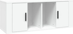 vidaXL - Tv-meubel - 100x35x40 - cm - bewerkt - hout - wit