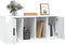 vidaXL - Tv-meubel - 100x35x40 - cm - bewerkt - hout - wit