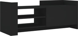 vidaXL - Tv-meubel - 100x35x40 - cm - bewerkt - hout - zwart