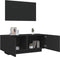 vidaXL - Tv-meubel - 100x35x40 - cm - bewerkt - hout - zwart