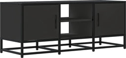 vidaXL - Tv-meubel - 100x35x41 - cm - bewerkt - hout - en - metaal - zwart