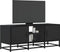 vidaXL - Tv-meubel - 100x35x41 - cm - bewerkt - hout - en - metaal - zwart