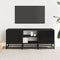 vidaXL - Tv-meubel - 100x35x41 - cm - bewerkt - hout - en - metaal - zwart