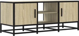 vidaXL - Tv-meubel - 100x35x41 - cm - bewerkt - hout - metaal - sonoma - eikenkleurig