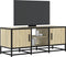 vidaXL - Tv-meubel - 100x35x41 - cm - bewerkt - hout - metaal - sonoma - eikenkleurig
