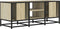 vidaXL - Tv-meubel - 100x35x41 - cm - bewerkt - hout - metaal - sonoma - eikenkleurig
