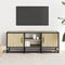 vidaXL - Tv-meubel - 100x35x41 - cm - bewerkt - hout - metaal - sonoma - eikenkleurig
