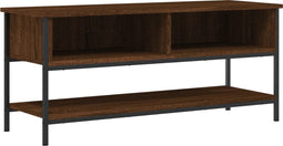 vidaXL - Tv-meubel - 100x35x45 - cm - bewerkt - hout - bruin - eikenkleur