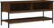 vidaXL - Tv-meubel - 100x35x45 - cm - bewerkt - hout - bruin - eikenkleur