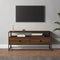 vidaXL - Tv-meubel - 100x35x45 - cm - bewerkt - hout - bruin - eikenkleur