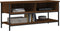 vidaXL - Tv-meubel - 100x35x45 - cm - bewerkt - hout - bruin - eikenkleur