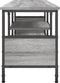 vidaXL - Tv-meubel - 100x35x45 - cm - bewerkt - hout - en - ijzer - grijs - sonoma - eiken