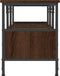 vidaXL - Tv-meubel - 100x35x45 - cm - bewerkt - hout - en - ijzer - bruin - eikenkleur
