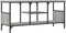 vidaXL - Tv-meubel - 100x35x45 - cm - bewerkt - hout - en - ijzer - grijs - sonoma - eiken