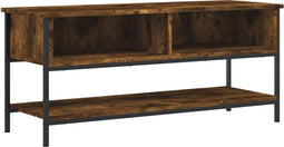 vidaXL - Tv-meubel - 100x35x45 - cm - bewerkt - hout - gerookt - eikenkleurig