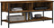 vidaXL - Tv-meubel - 100x35x45 - cm - bewerkt - hout - gerookt - eikenkleurig