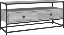 vidaXL - Tv-meubel - 100x35x45 - cm - bewerkt - hout - grijs - sonoma - eikenkleurig