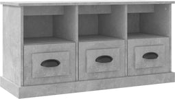 vidaXL - Tv-meubel - 100x35x50 - cm - bewerkt - hout - betongrijs