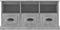 vidaXL - Tv-meubel - 100x35x50 - cm - bewerkt - hout - betongrijs