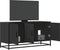 vidaXL - Tv-meubel - 100x35x50 - cm - bewerkt - hout - en - metaal - zwart