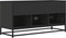 vidaXL - Tv-meubel - 100x35x50 - cm - bewerkt - hout - en - metaal - zwart