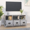 vidaXL - Tv-meubel - 100x35x50 - cm - bewerkt - hout - grijs - sonoma - eikenkleurig