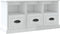 vidaXL - Tv-meubel - 100x35x50 - cm - bewerkt - hout - hoogglans - wit