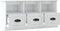 vidaXL - Tv-meubel - 100x35x50 - cm - bewerkt - hout - hoogglans - wit