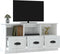 vidaXL - Tv-meubel - 100x35x50 - cm - bewerkt - hout - hoogglans - wit