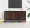 vidaXL - Tv-meubel - 100x35x50 - cm - bewerkt - hout - metaal - bruin - eikenkleur