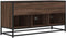 vidaXL - Tv-meubel - 100x35x50 - cm - bewerkt - hout - metaal - bruin - eikenkleur
