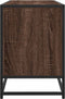 vidaXL - Tv-meubel - 100x35x50 - cm - bewerkt - hout - metaal - bruin - eikenkleur