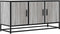 vidaXL - Tv-meubel - 100x35x50 - cm - bewerkt - hout - metaal - grijs - sonoma - eiken