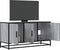 vidaXL - Tv-meubel - 100x35x50 - cm - bewerkt - hout - metaal - grijs - sonoma - eiken