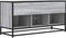 vidaXL - Tv-meubel - 100x35x50 - cm - bewerkt - hout - metaal - grijs - sonoma - eiken