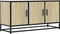 vidaXL - Tv-meubel - 100x35x50 - cm - bewerkt - hout - metaal - sonoma - eikenkleurig