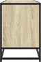 vidaXL - Tv-meubel - 100x35x50 - cm - bewerkt - hout - metaal - sonoma - eikenkleurig