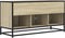 vidaXL - Tv-meubel - 100x35x50 - cm - bewerkt - hout - metaal - sonoma - eikenkleurig